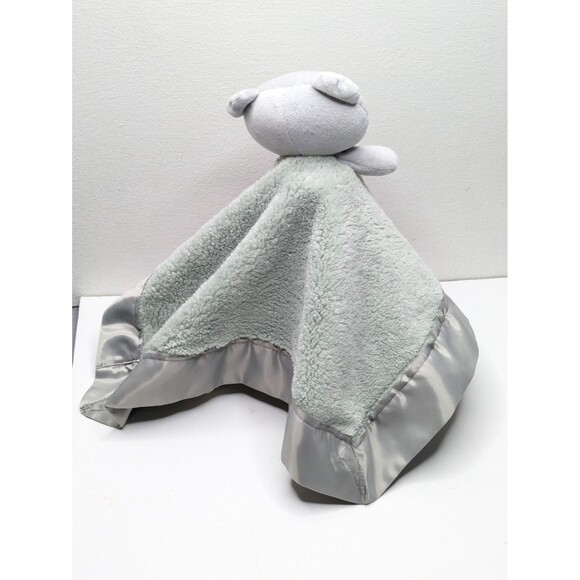 🍁 3/$20 Chick Pea Bear Sage Green Baby Security Blanket Lovey Satin Trim - Picture 3 of 7